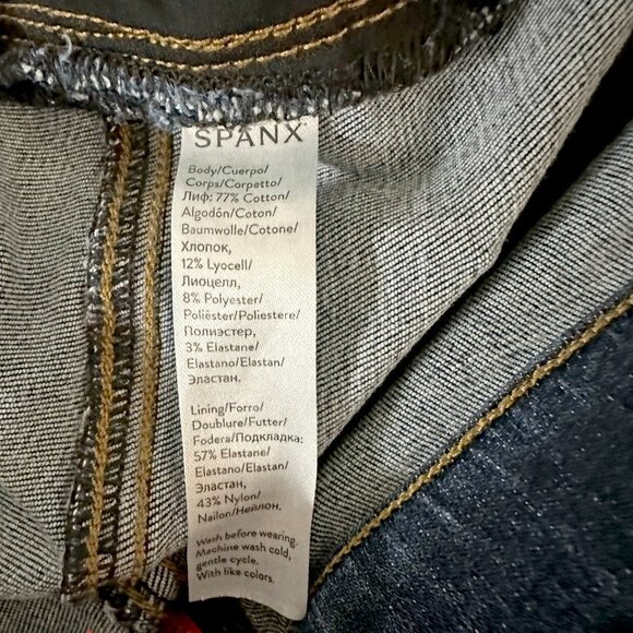 Spanx Cropped Flare Raw Hem Jeans - Picture 10 of 15